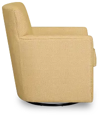Harley Yellow Fabric Swivel Accent Chair