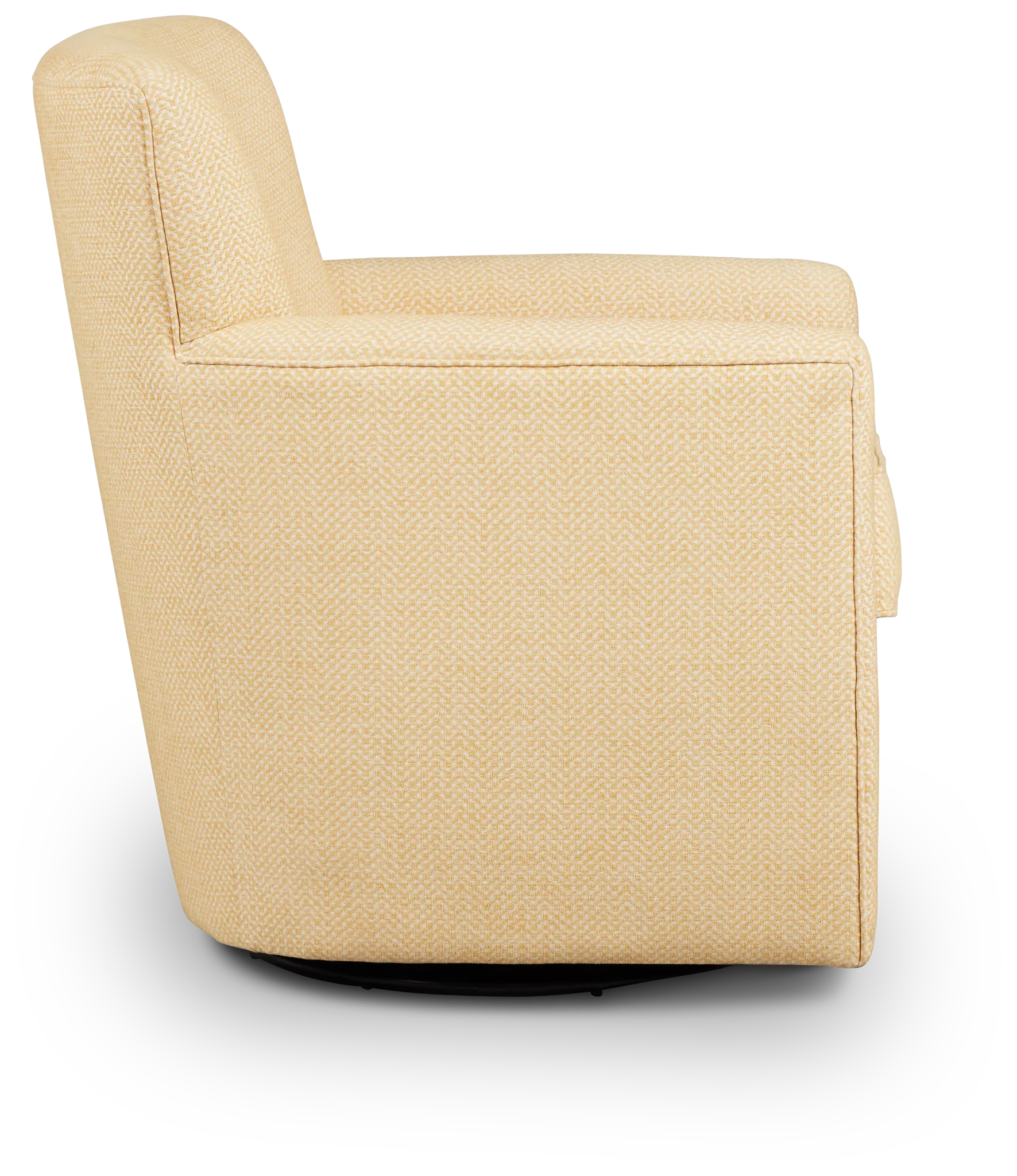 Harley Yellow Fabric Swivel Accent Chair