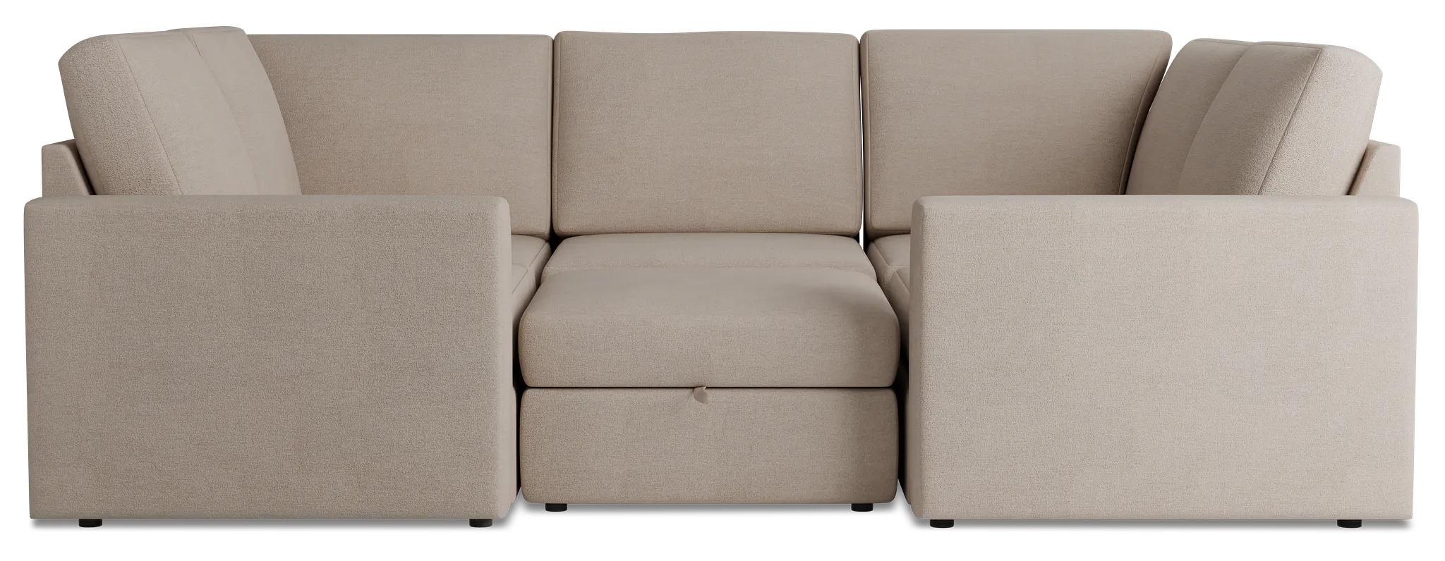 Citymod Beige Fabric 6-piece Pit Sectional