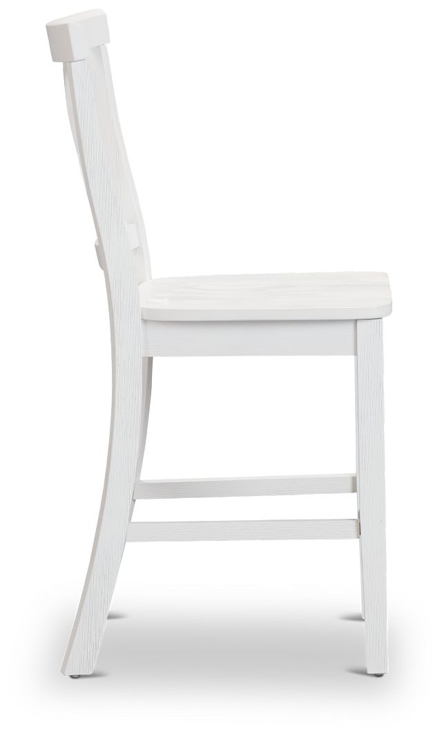 Woodstock White 24" Wood Barstool