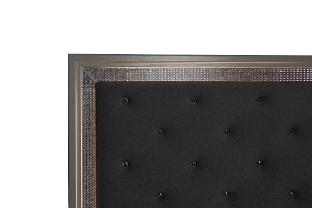 Alessandria White Uph Panel Bed With Lights