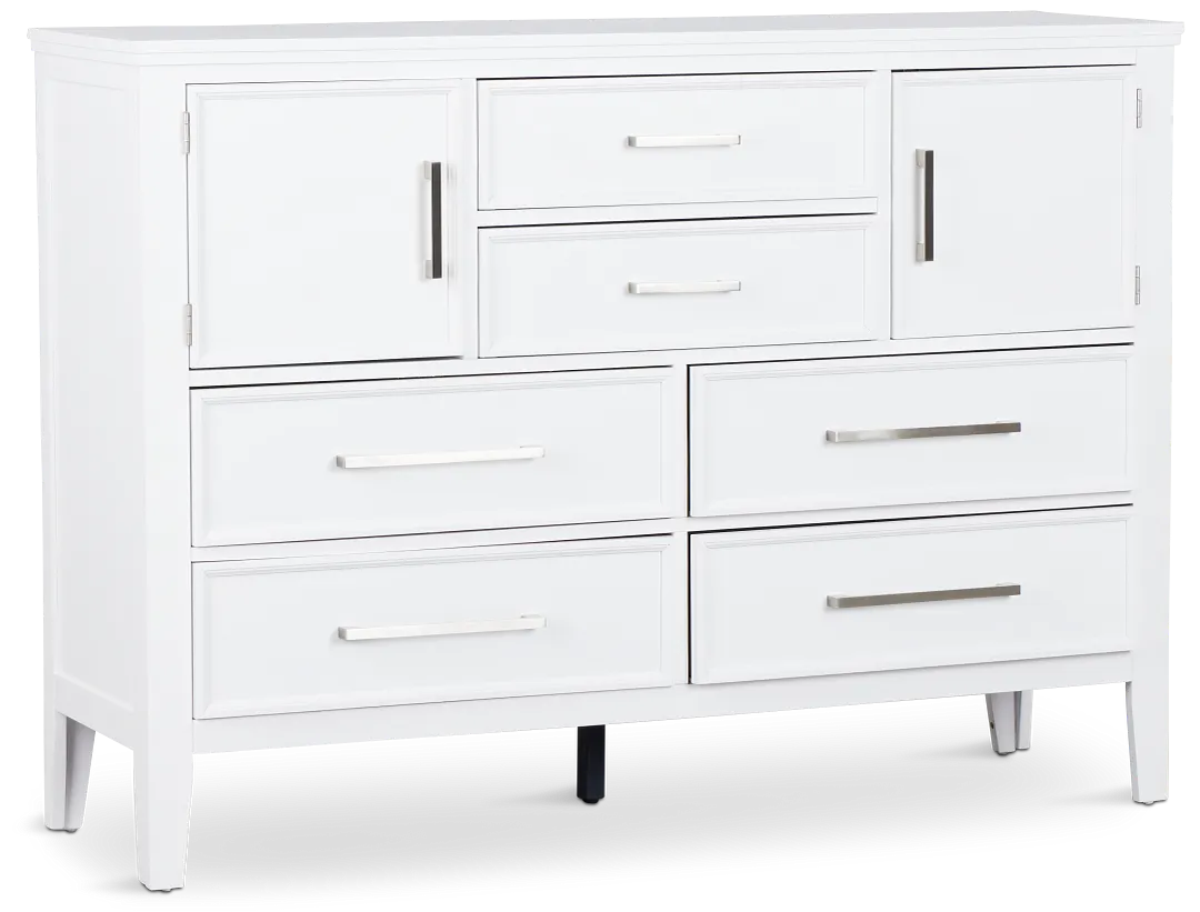 Seabrook Large White Door Dresser