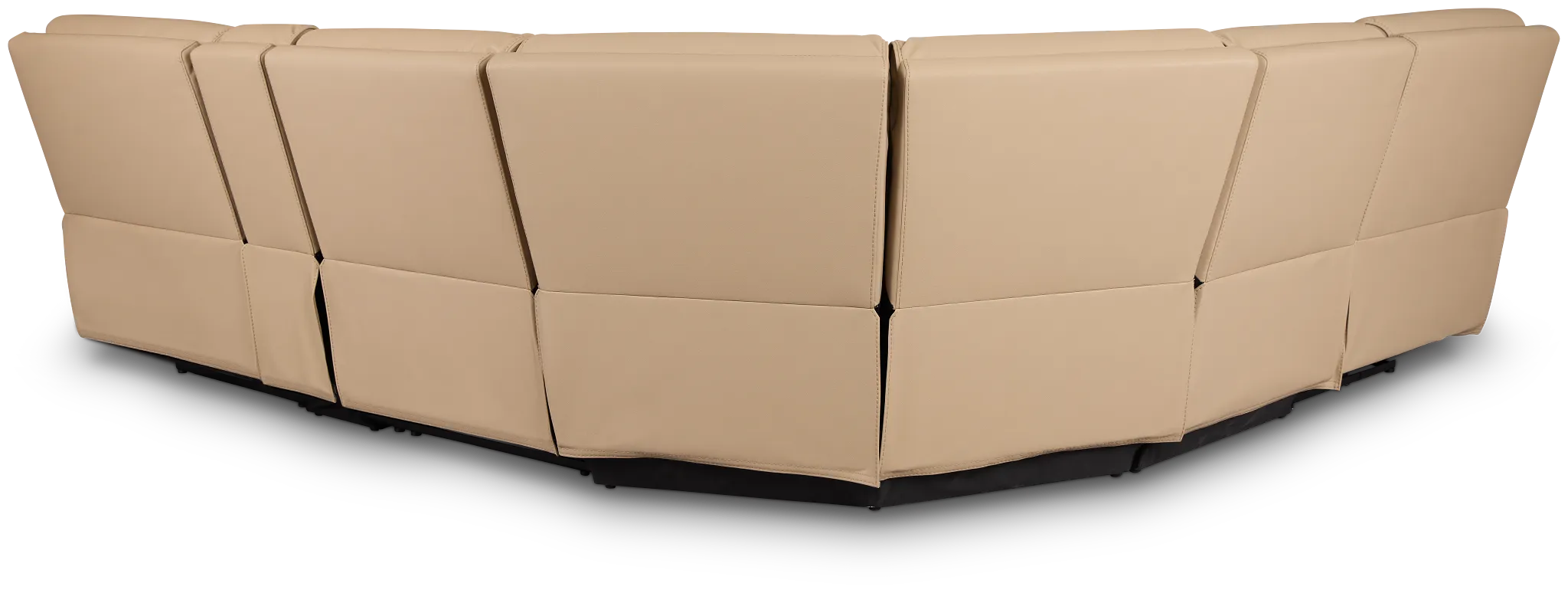 Rhett Taupe Micro Small Triple Power Reclining Two-arm Sectional