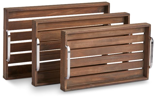 Woods Mid Tone Set Of 3 Tray