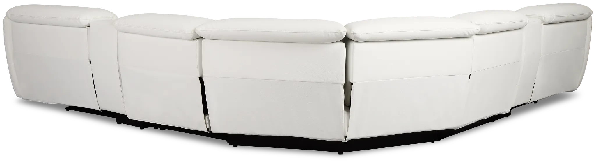 Jett White Micro Large Triple Power Reclining Two-arm Sectional