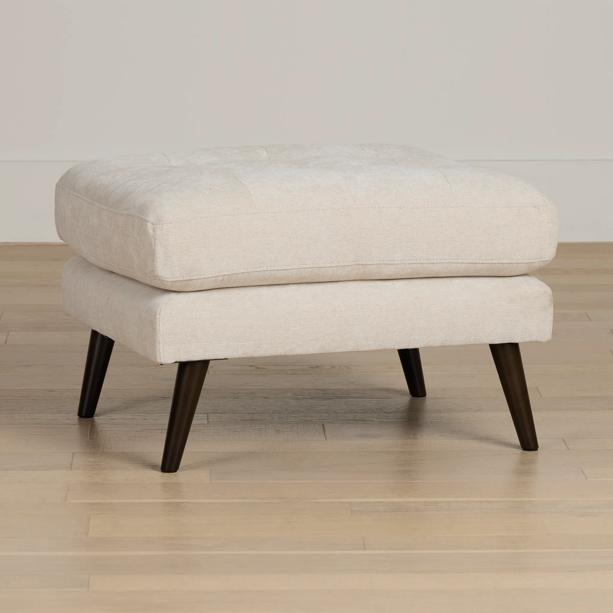 Indie Beige Fabric Ottoman