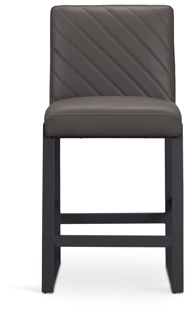 Harlem Dark Gray 24" Upholstered Barstool