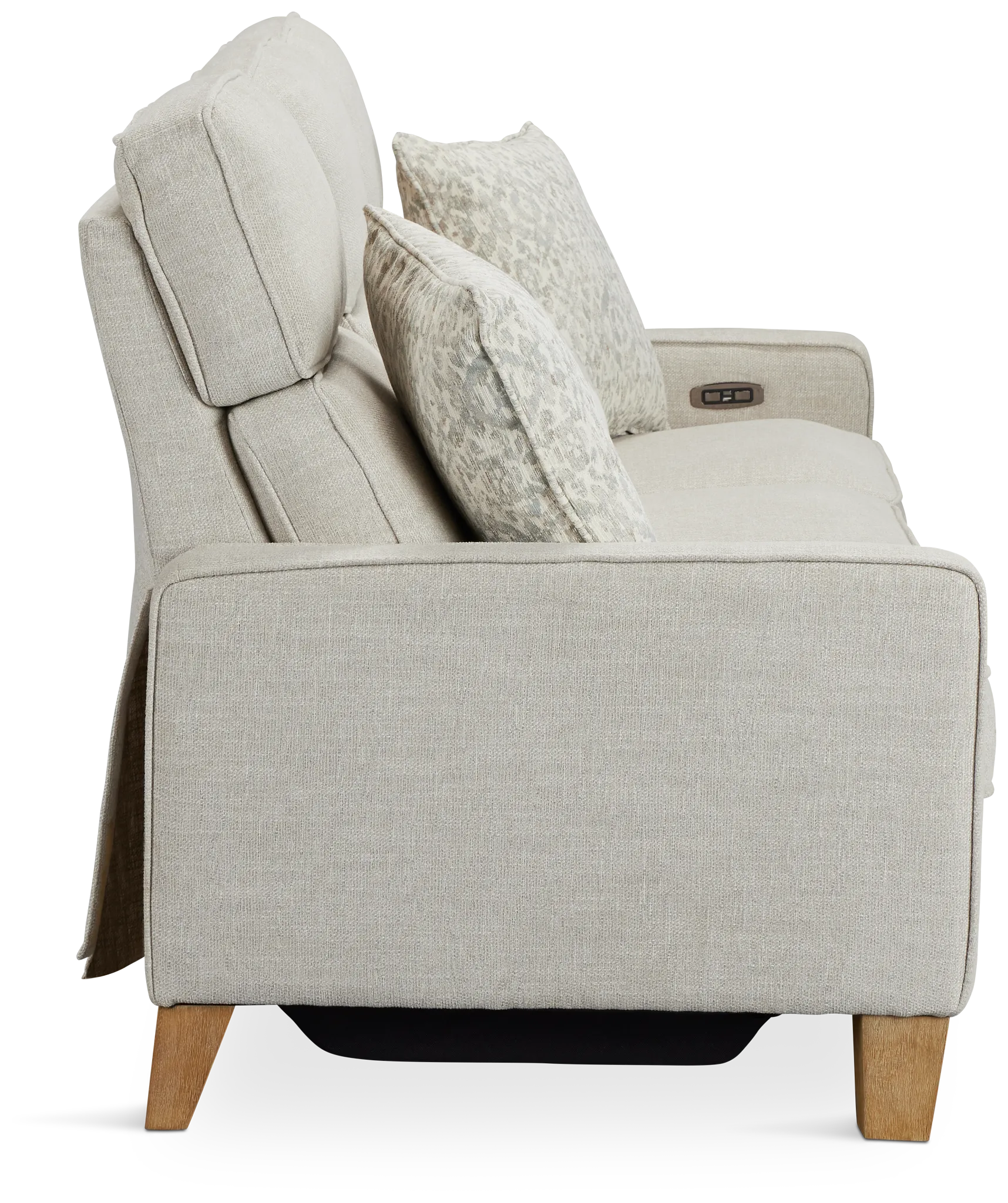 Bayside Light Beige Fabric Power Reclining Sofa