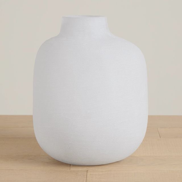 Mandy White Glass Vase