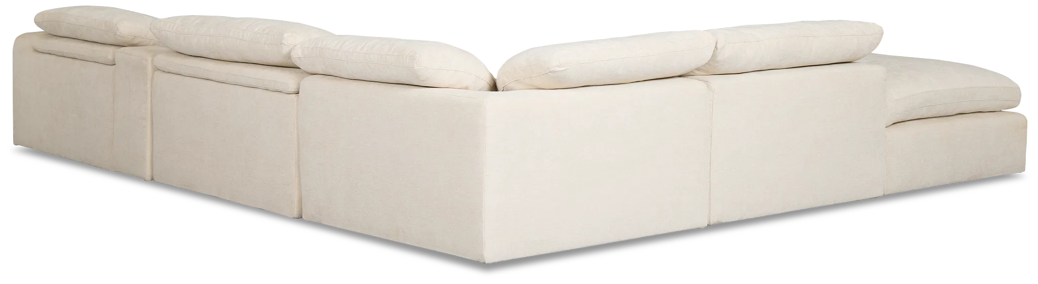 Drift Light Beige Fabric Large Dual Power Left Bumper Sectional