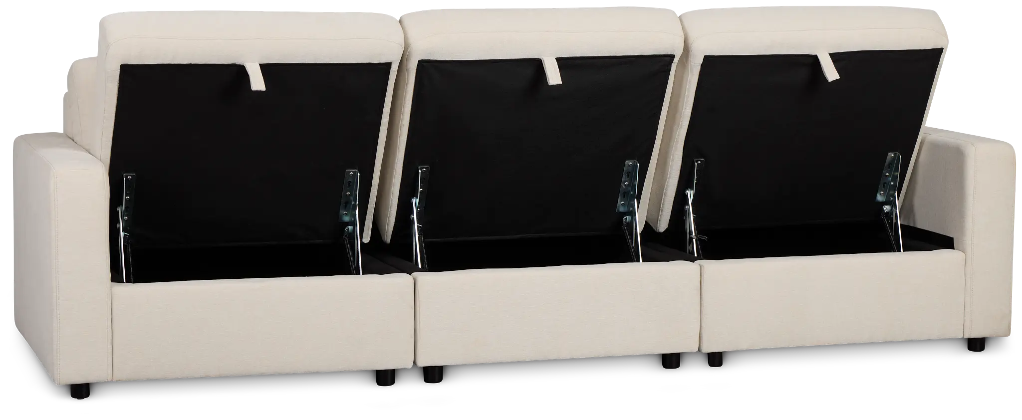 Addie Beige Fabric 3-piece Modular Storage Sofa Addie Beige Fabric 3-piece Modular Storage Sofa