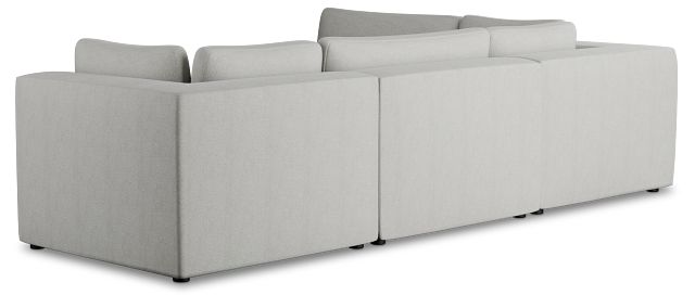 Destin Sutton Gray Fabric 4-piece Modular Sectional