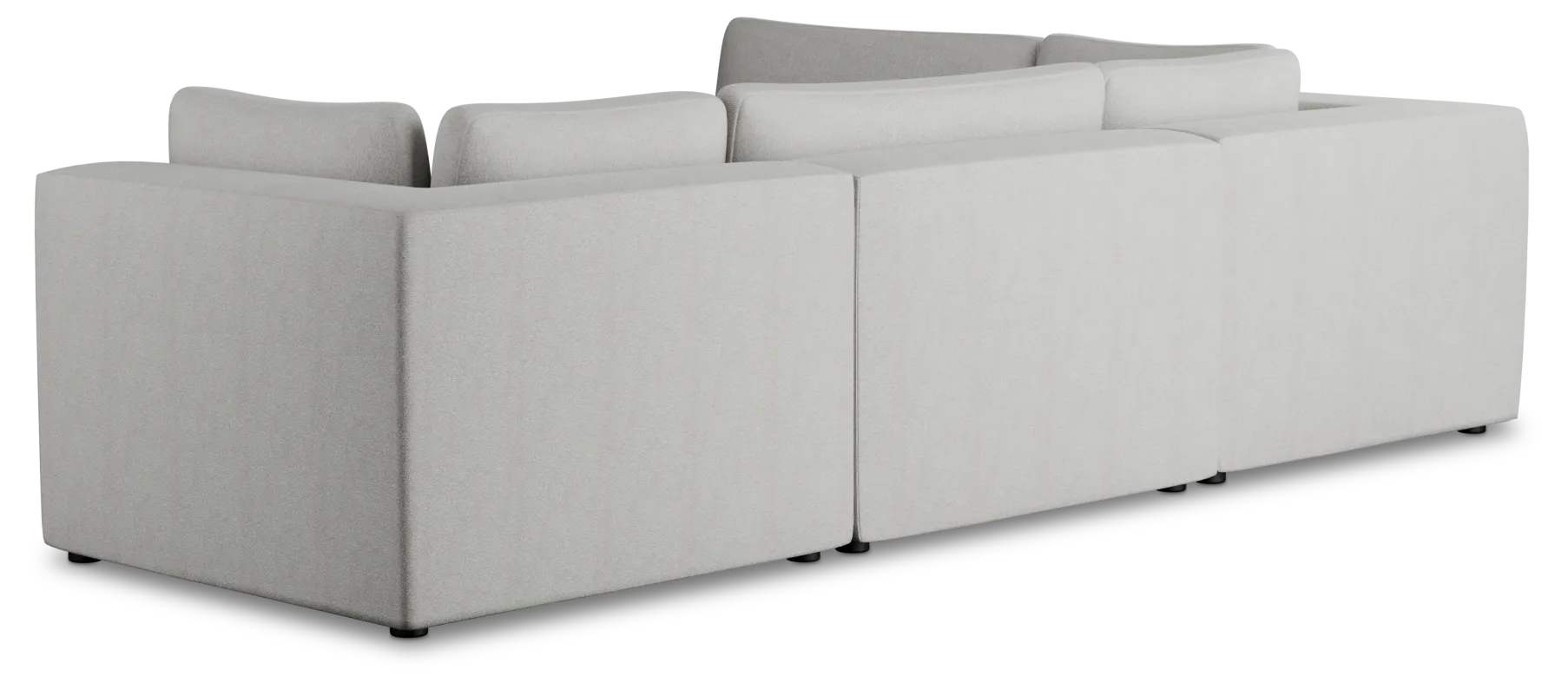 Destin Sutton Gray Fabric 4-piece Modular Sectional