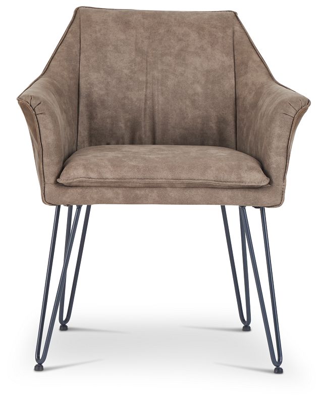 Adalyn Taupe Upholstered Arm Chair (2)