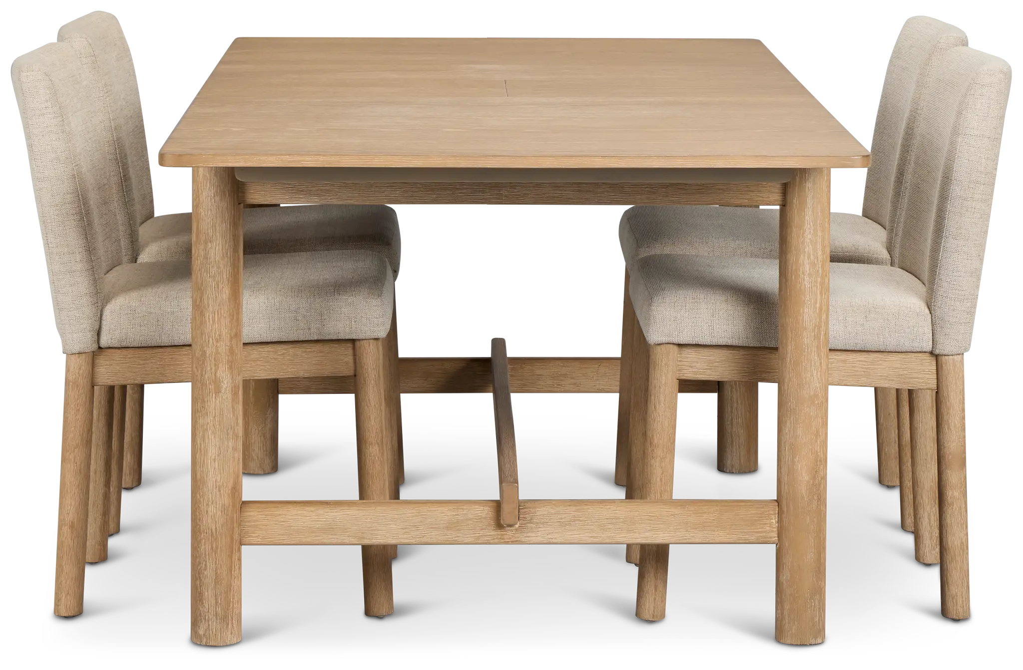 Taylor Light Tone Rect Table & 4 Upholstered Chairs Taylor Light Tone Rect Table & 4 Upholstered Chairs