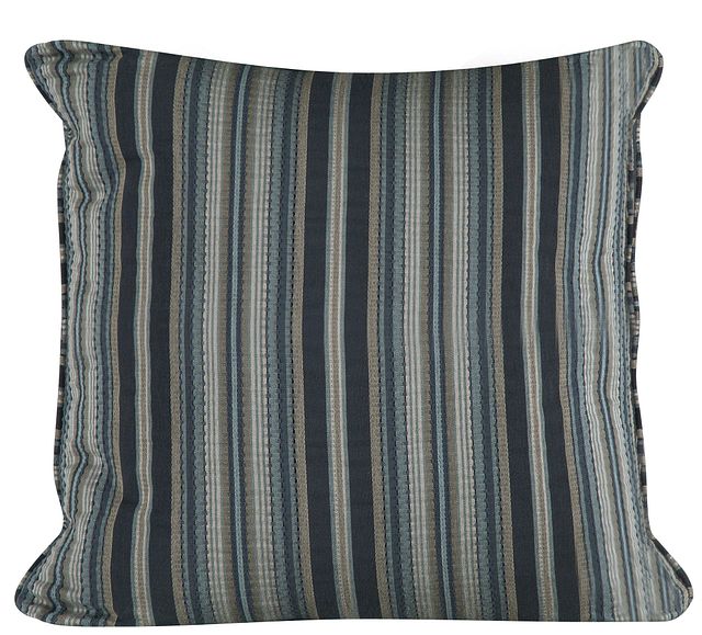 Skies Stripe Fabric Square Accent Pillow (1)