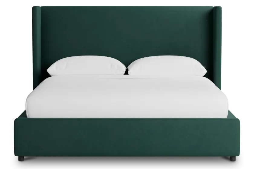 Captiva Joya Green 48" Upholstered Shelter Bed