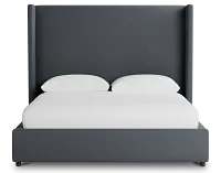 Captiva Joya Gray 60" Upholstered Shelter Bed