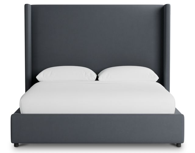 Captiva Joya Gray 60" Upholstered Shelter Bed