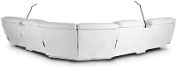 Reign White Lthr/vinyl Large Dual Power Reclining Two-arm Sectional