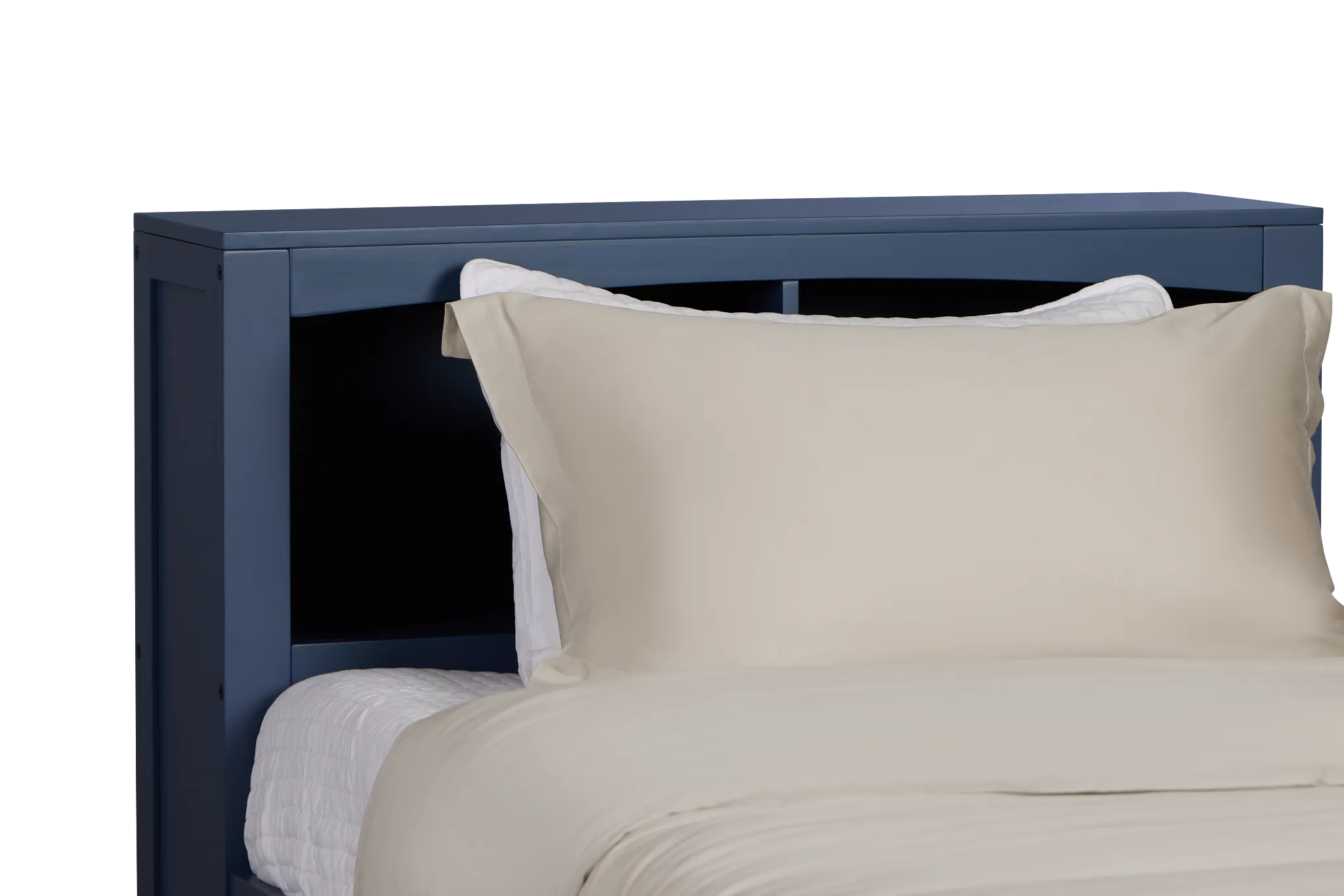 Charleston Dark Blue Bookcase Bed With 2 Storage Drawers