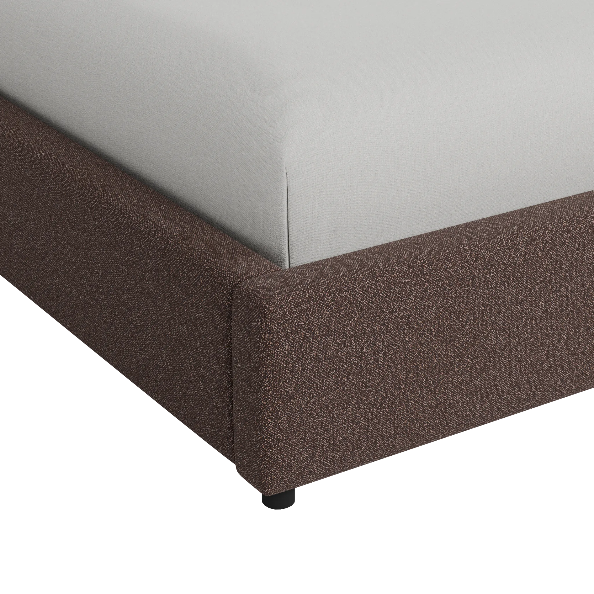 Grayton Elite Dark Brown 54" Upholstered Platform Bed