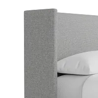 Captiva Suave Gray 48" Upholstered Shelter Bed