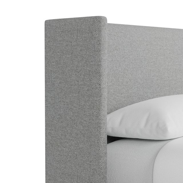 Captiva Suave Gray 48" Upholstered Shelter Bed