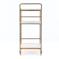 Four Hands Feri White Square Bar Cart