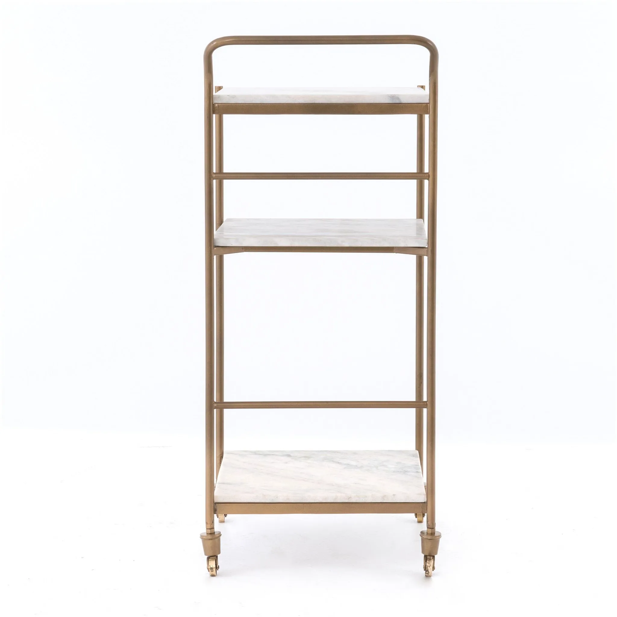 Four Hands Feri White Square Bar Cart