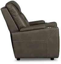 Vantage Dark Gray Micro Power Recliner