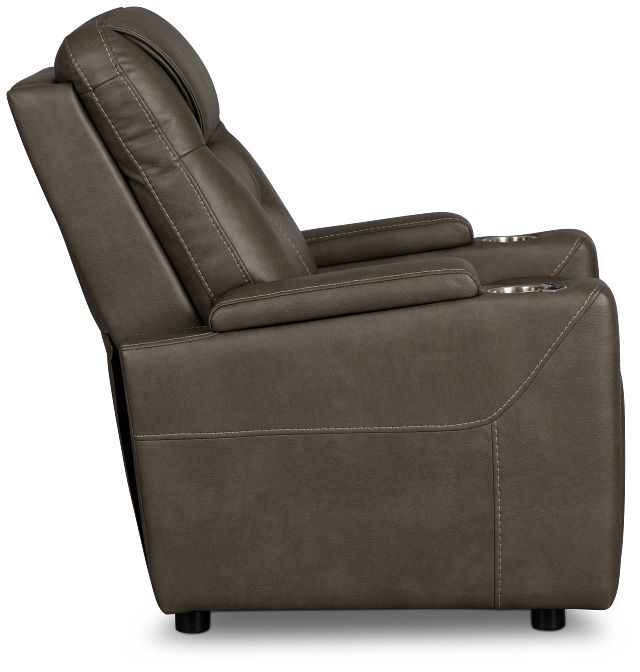 Vantage Dark Gray Micro Power Recliner