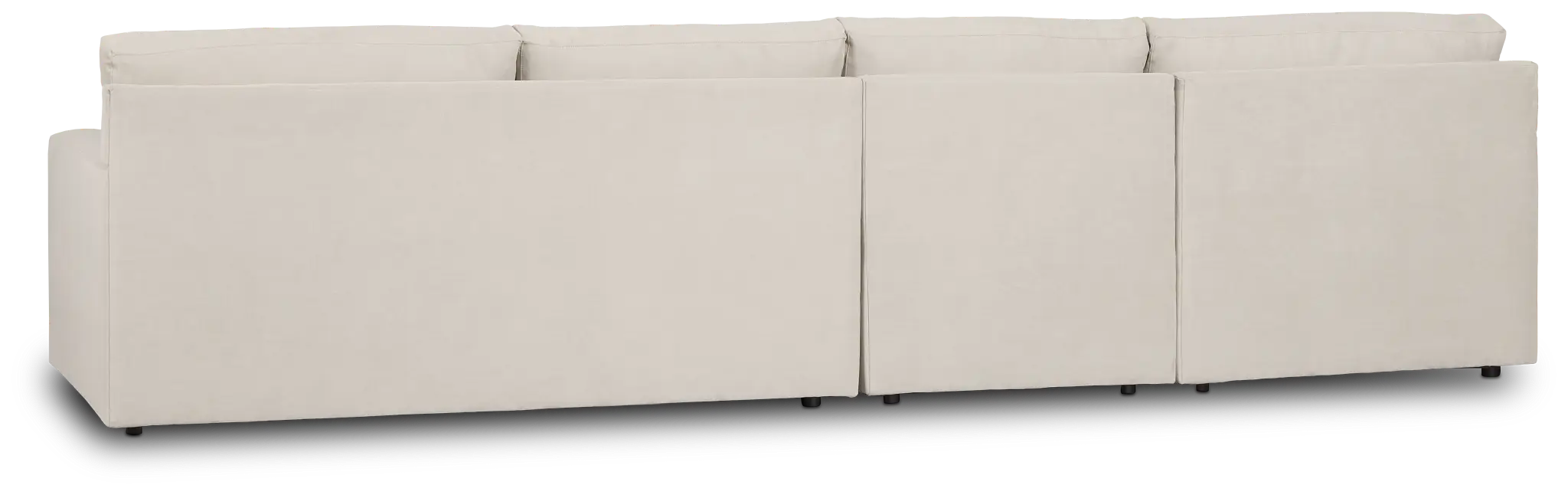 Hudson Beige Fabric Small Left Chaise Sectional Hudson Beige Fabric Small Left Chaise Sectional