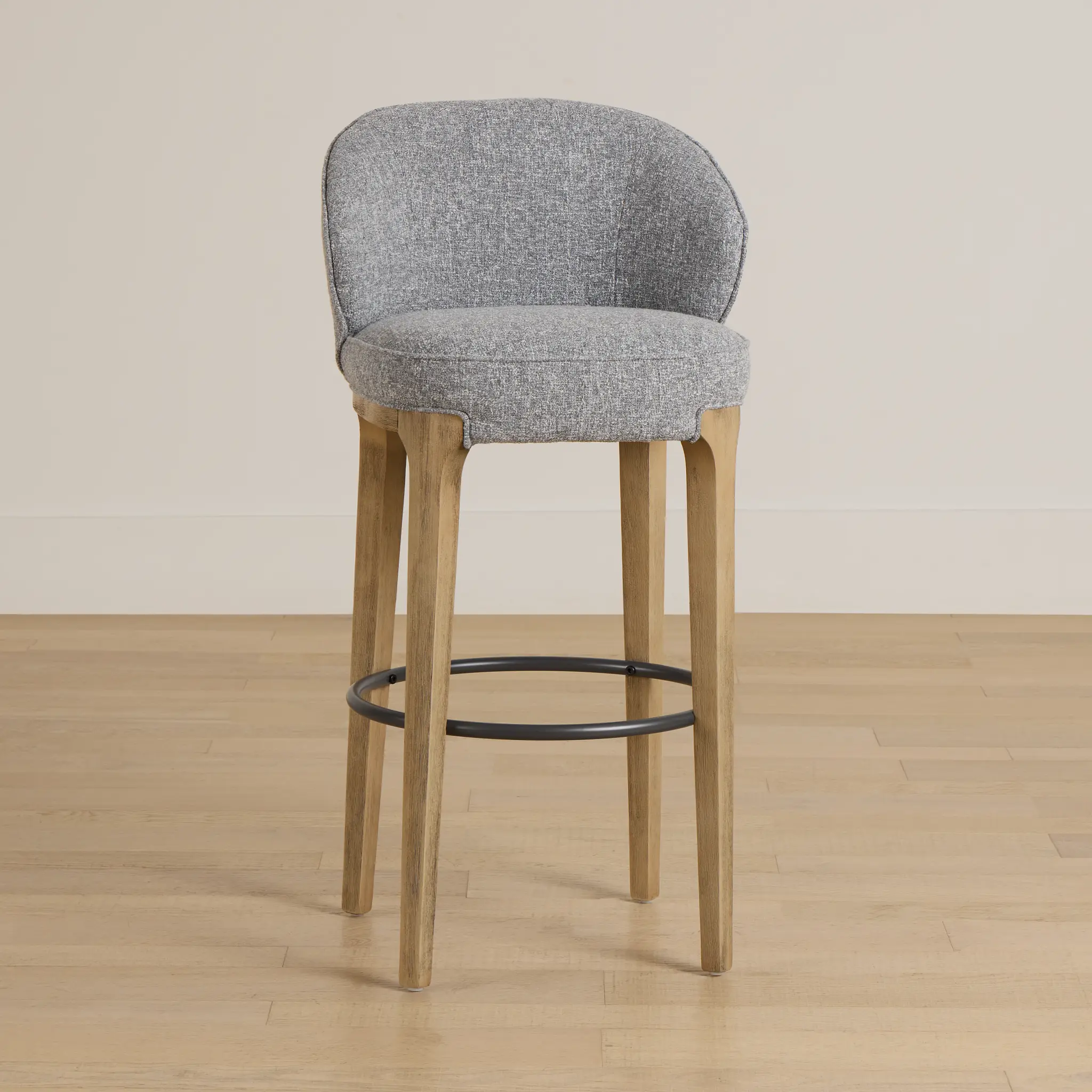 Libby Dark Gray Fabric 30" Upholstered Barstool Libby Dark Gray Fabric 30" Upholstered Barstool