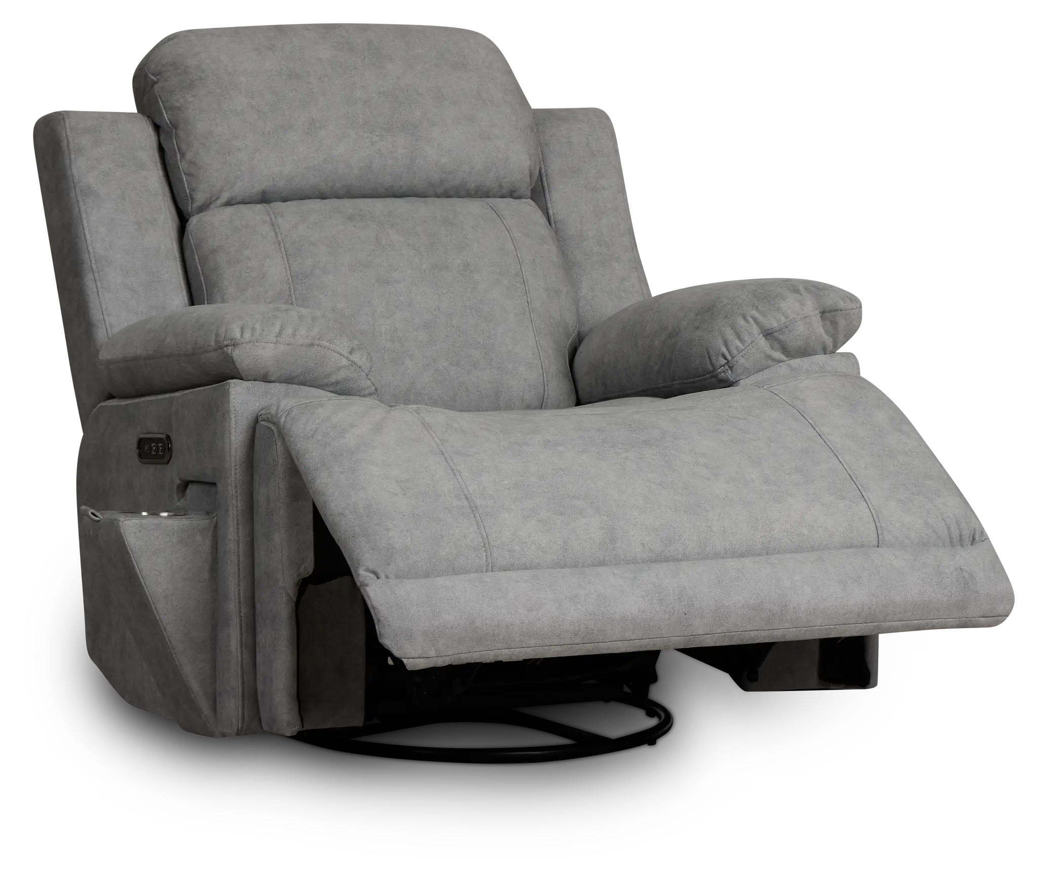 Benson Gray Micro Power Swivel Glider Recliner Benson Gray Micro Power Swivel Glider Recliner