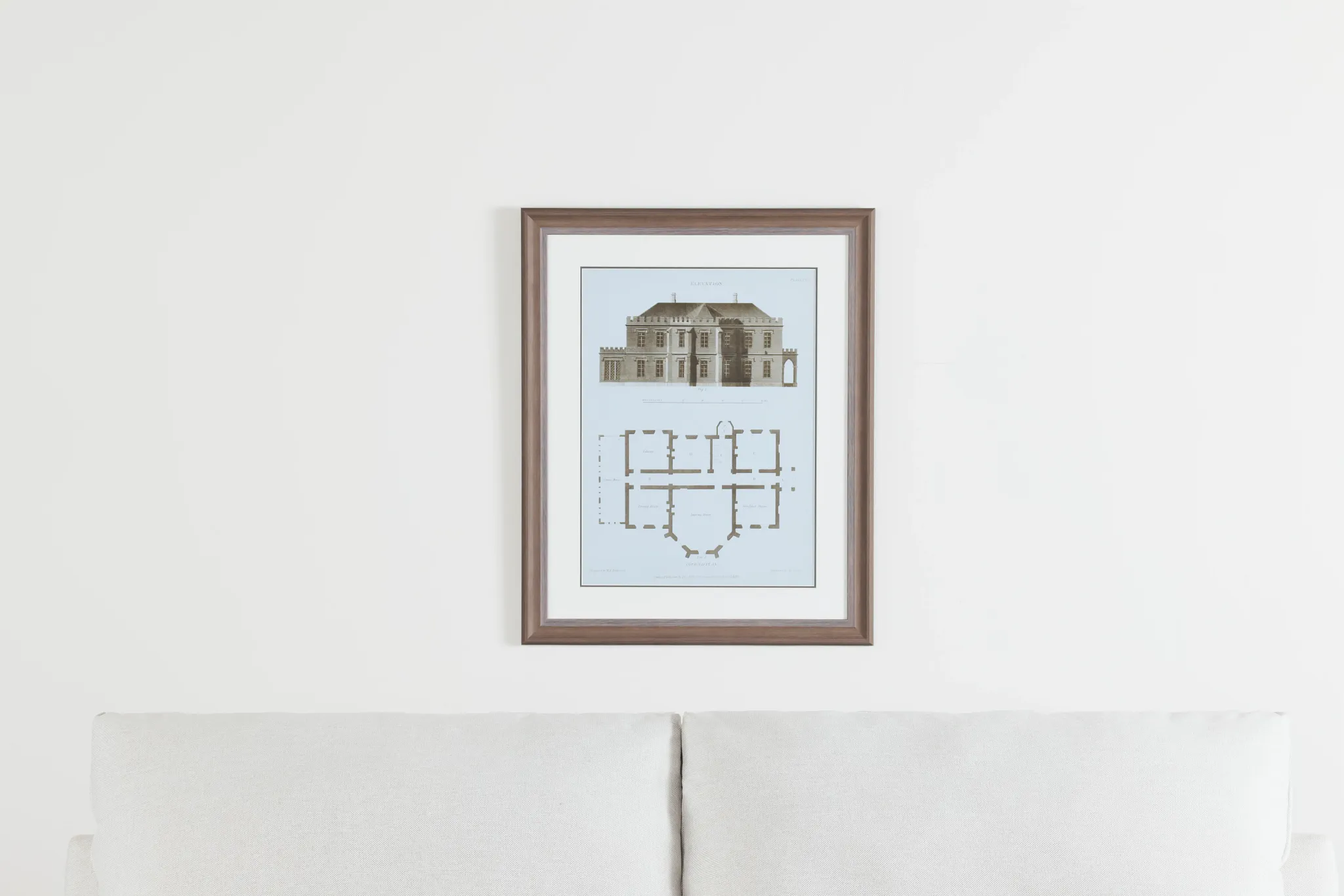 Print Beige Framed Wall Art
