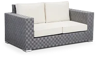 Barbados White Woven Loveseat