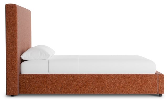 Grayton Elite Medium Brown 54" Upholstered Platform Bed