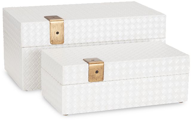 Inesse White Set Of 2 Box
