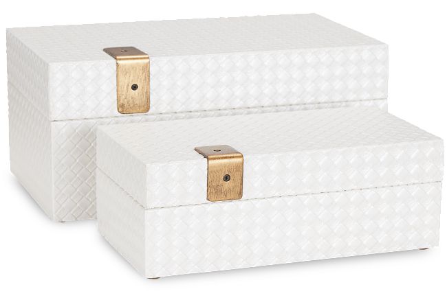 Inesse White Set Of 2 Box