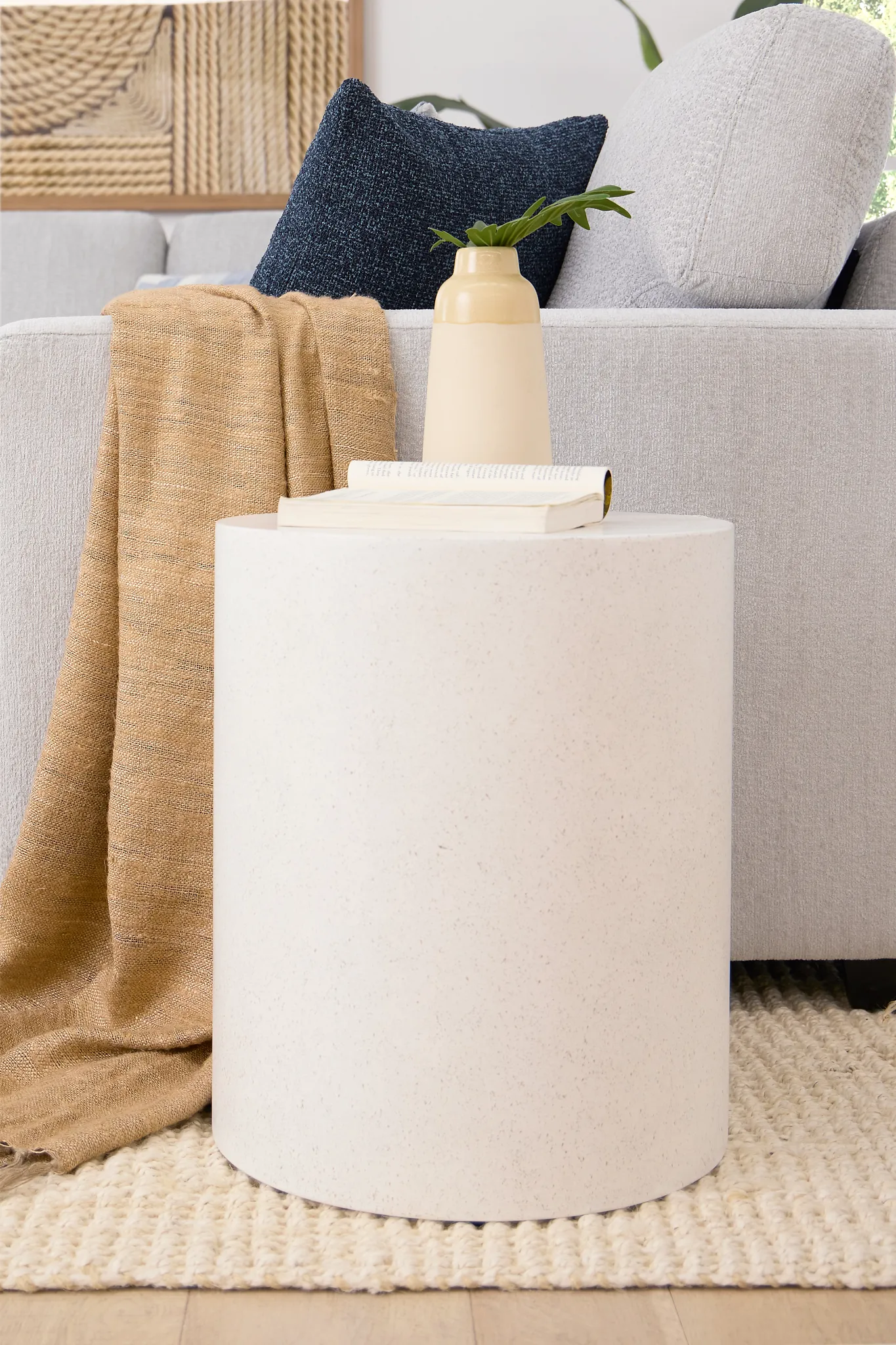 Jensen Beige Round End Table