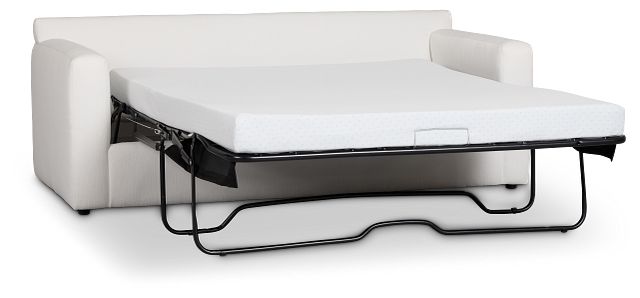 Rhodes White Fabric Cooling Memory Foam Sleeper