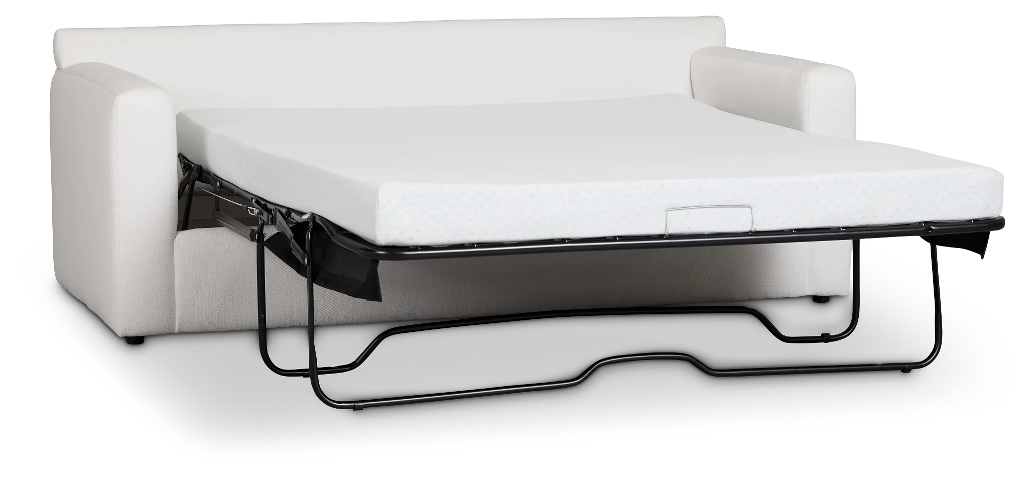 Rhodes White Fabric Cooling Memory Foam Sleeper