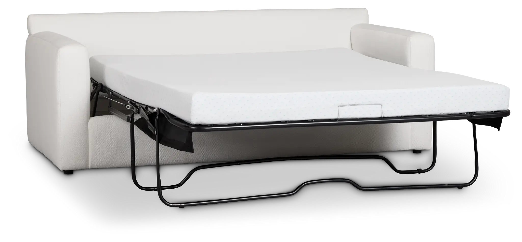 Rhodes White Fabric Cooling Memory Foam Sleeper Rhodes White Fabric Cooling Memory Foam Sleeper