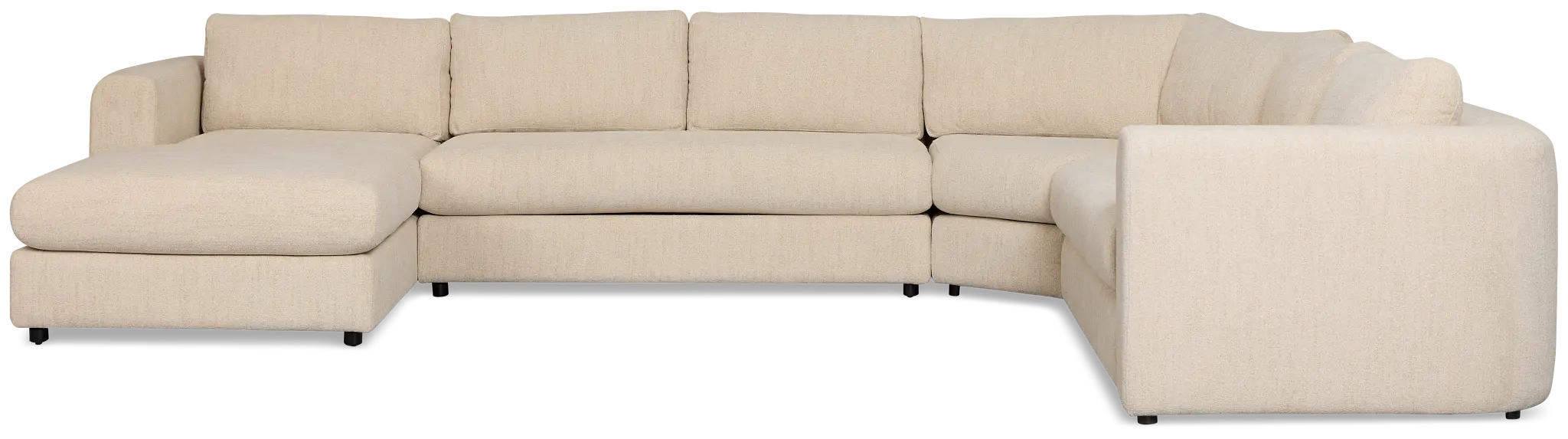Alma Light Beige Fabric Medium Left Chaise Wedge Sectional Alma Light Beige Fabric Medium Left Chaise Wedge Sectional