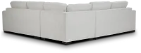 Blakely White Fabric Medium 2-arm Right Facing Sleeper Sectional