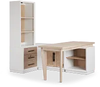 Boca Grande Light Tone Small L Wall Desk