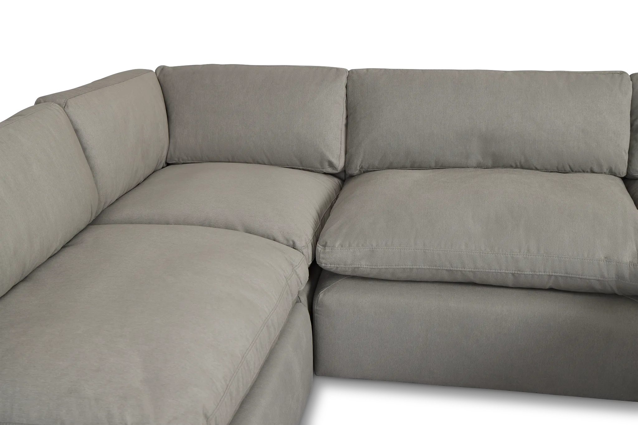 Grant Light Gray Fabric 6-piece Modular Sectional