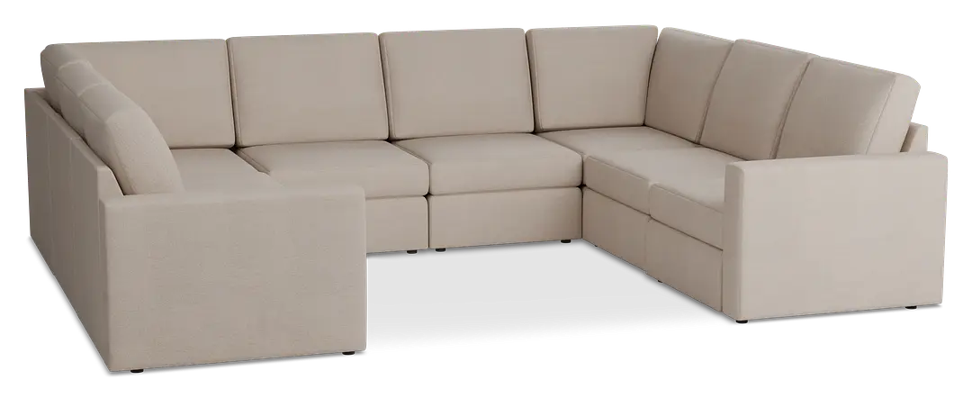 Citymod Beige Fabric 8-piece Modular Sectional Citymod Beige Fabric 8-piece Modular Sectional