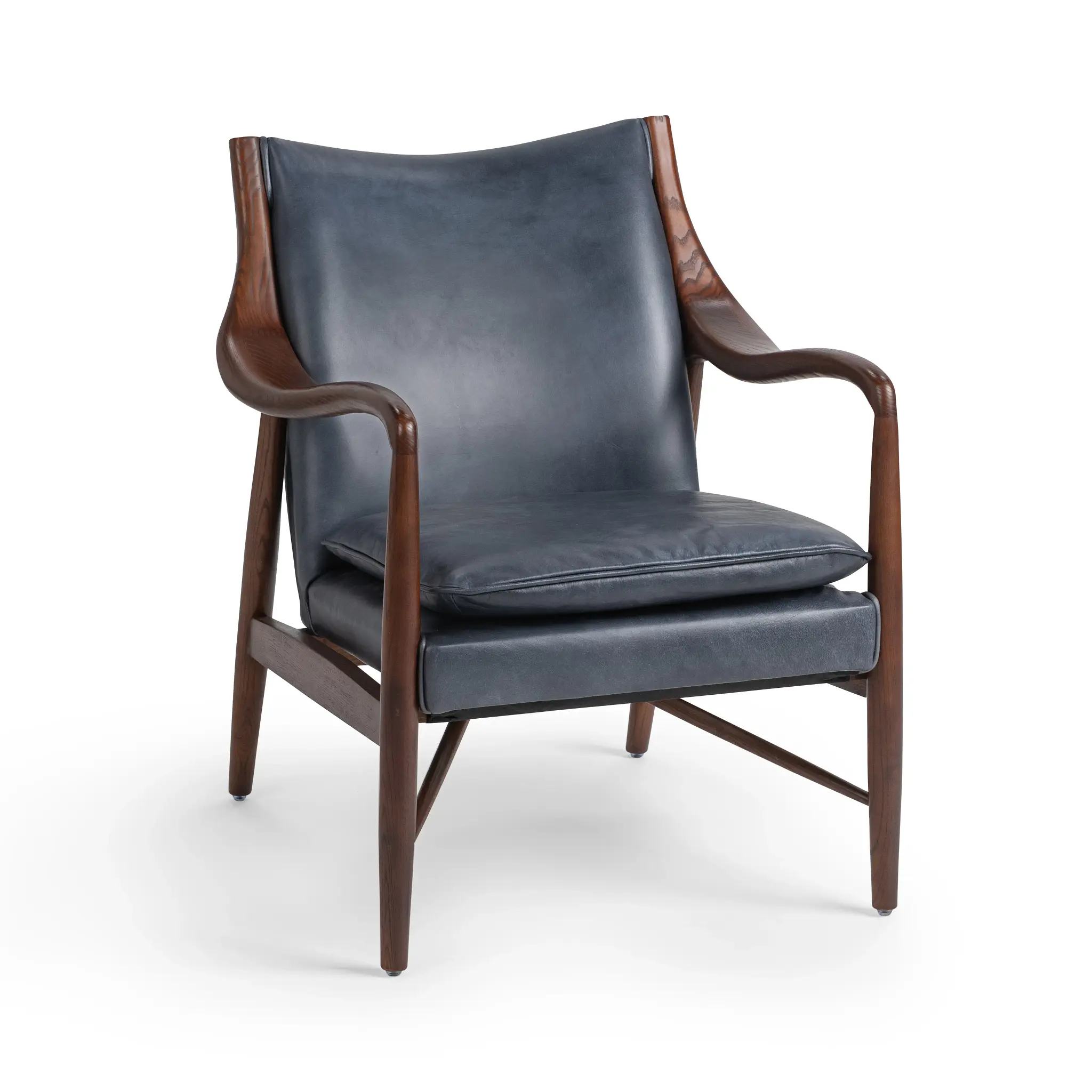 Cade Blue Leather Accent Chair Cade Blue Leather Accent Chair